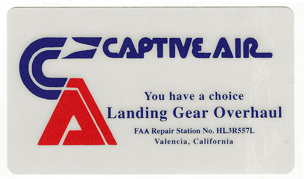 Lexan® Landing Gear Label Overlay